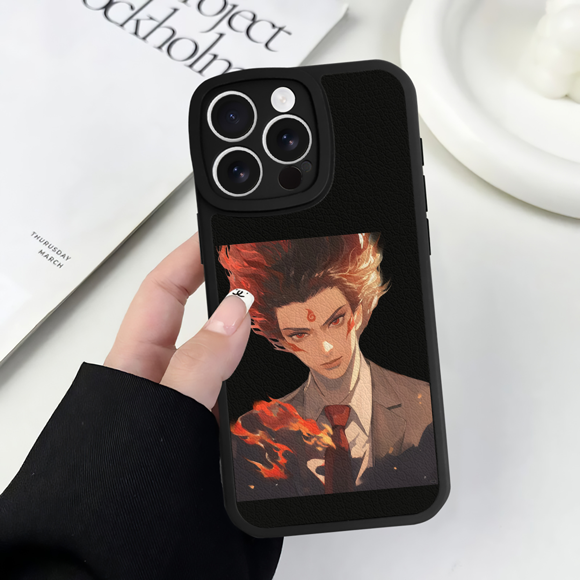 （画像用） Ne Zha 2 ナタ 魔童の大暴れ 【iPhone 16シリーズ対応】シリコンスマホケース（レザー調） 材質：シリコン